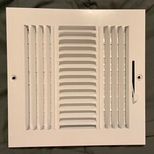 8x8 in White HVAC Wall Vent Diffuser Grill Cover Air Conditioner Louvered 3Way